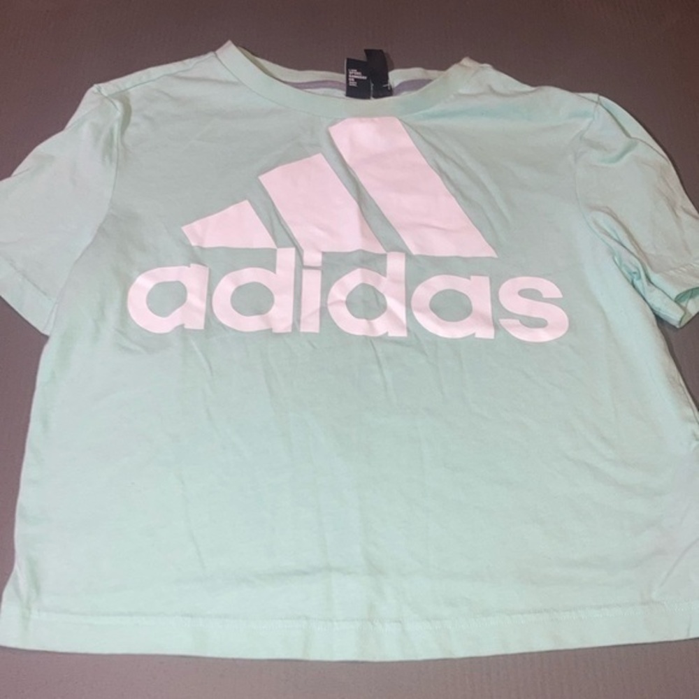 Adidas cropped mint tee